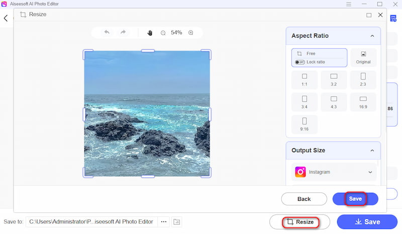 Cambiar el tamaño de la imagen