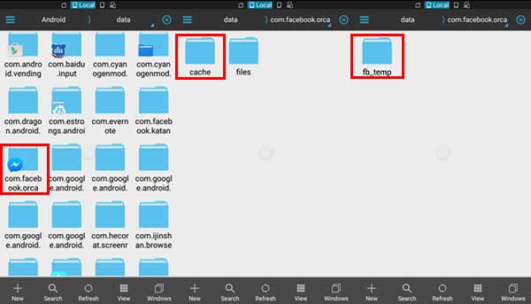 Recupera mensajes de Facebook con el explorador de archivos ES