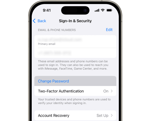 Olvidé la contraseña de ID de Apple