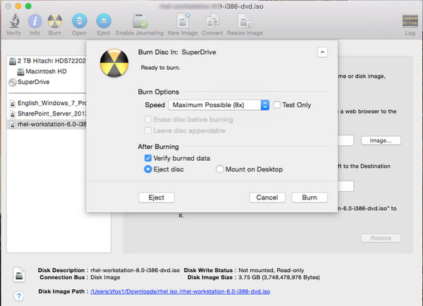 Grabar ISO a DVD en Mac