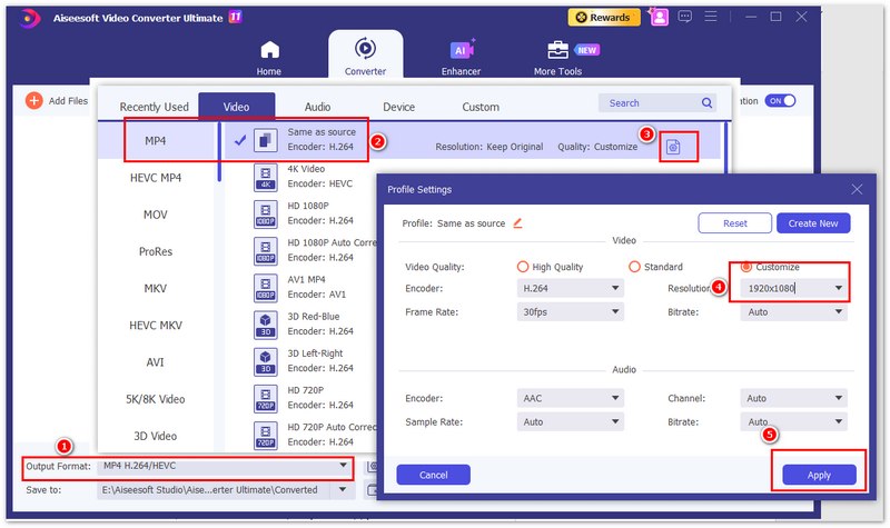 Convertir vídeo 4K a una resolución más baja