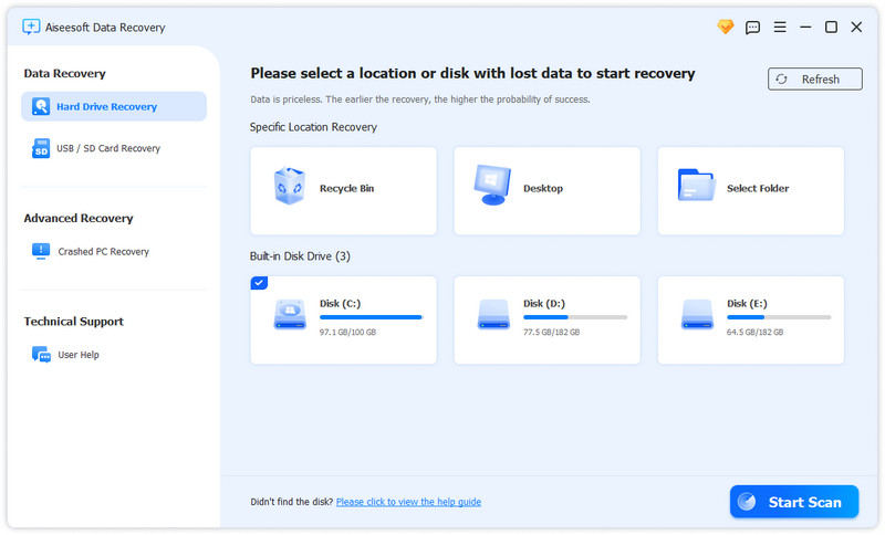 Interfaz de recuperación de datos