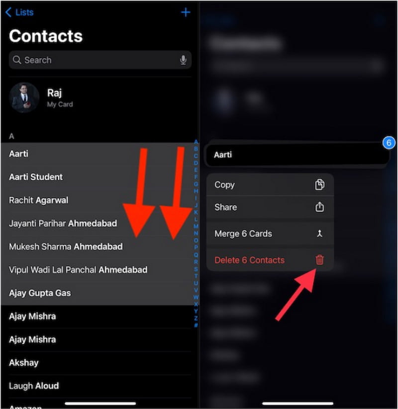 Contacto Dos Dedos iOS 17