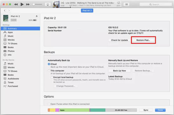 Restaurar iPhone/iPad con iTunes