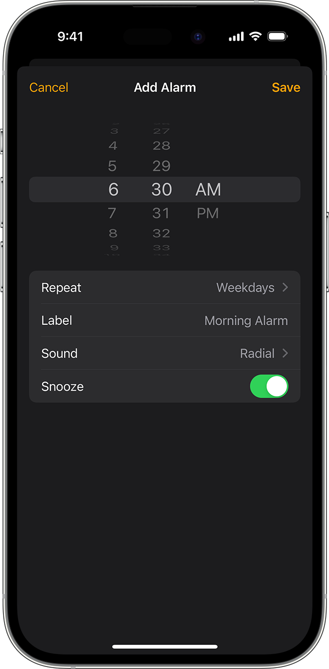 Alarma del reloj del iPhone: configurar la alarma