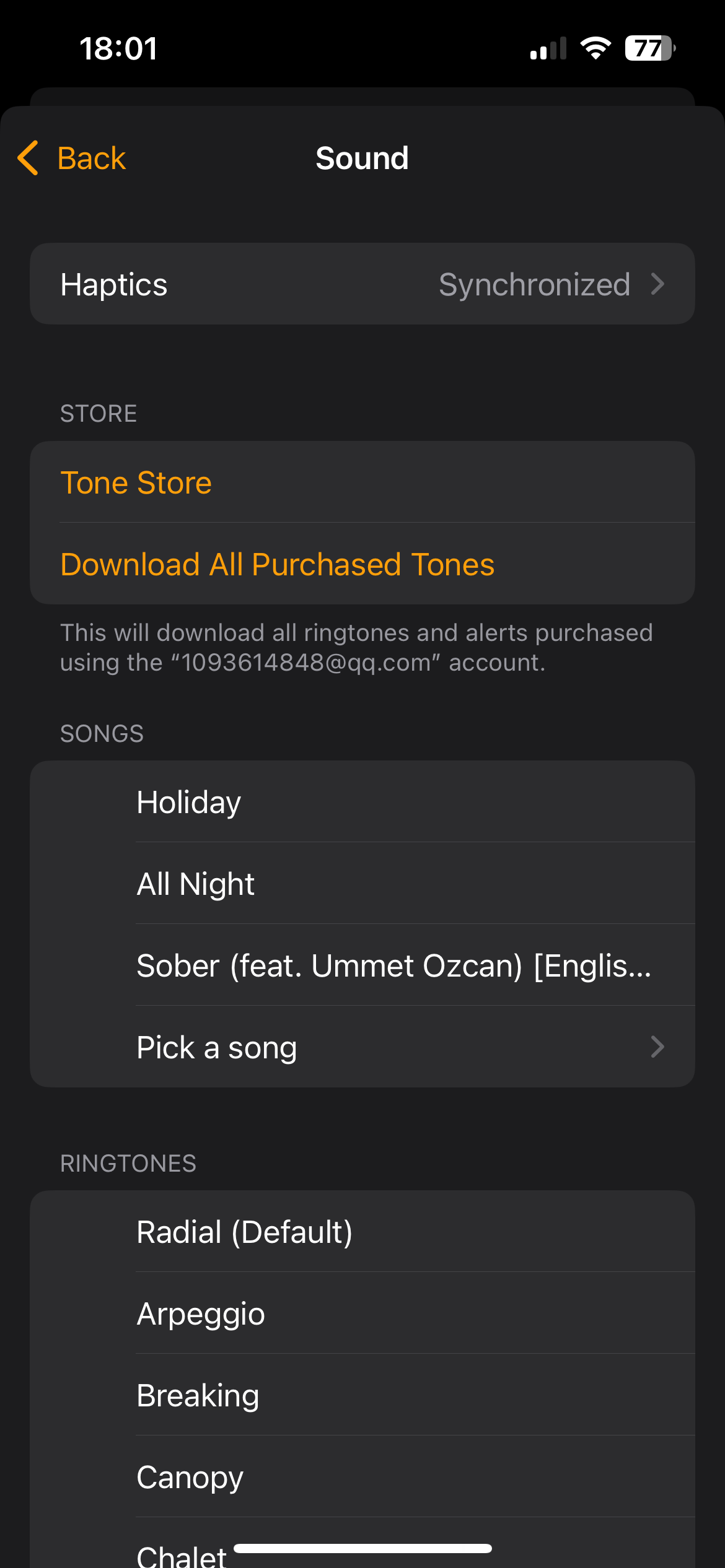 Establecer sonido de alarma en iTunes