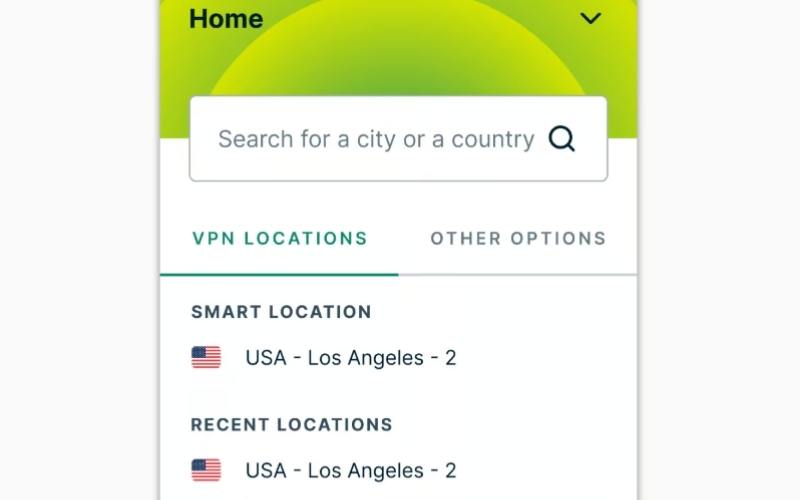 Seleccionar la ubicación de la VPN