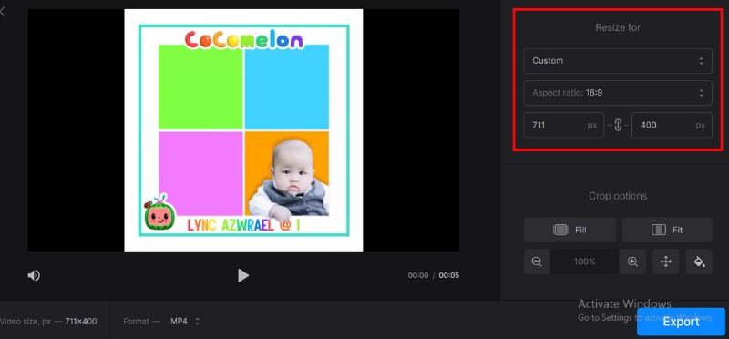 Ajustar resolución personalizada