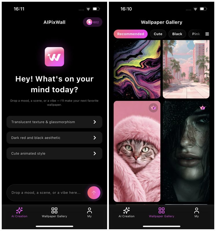Galería de fondos de pantalla de IA