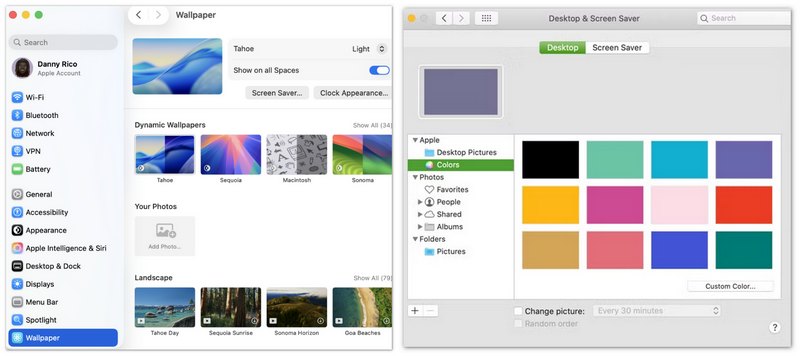 Cambiar el fondo de pantalla en Mac