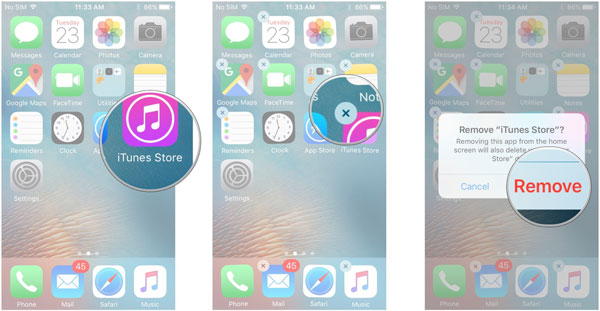 eliminar aplicación iphone