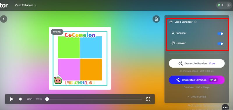 Turn On Enhancer And Upscaler