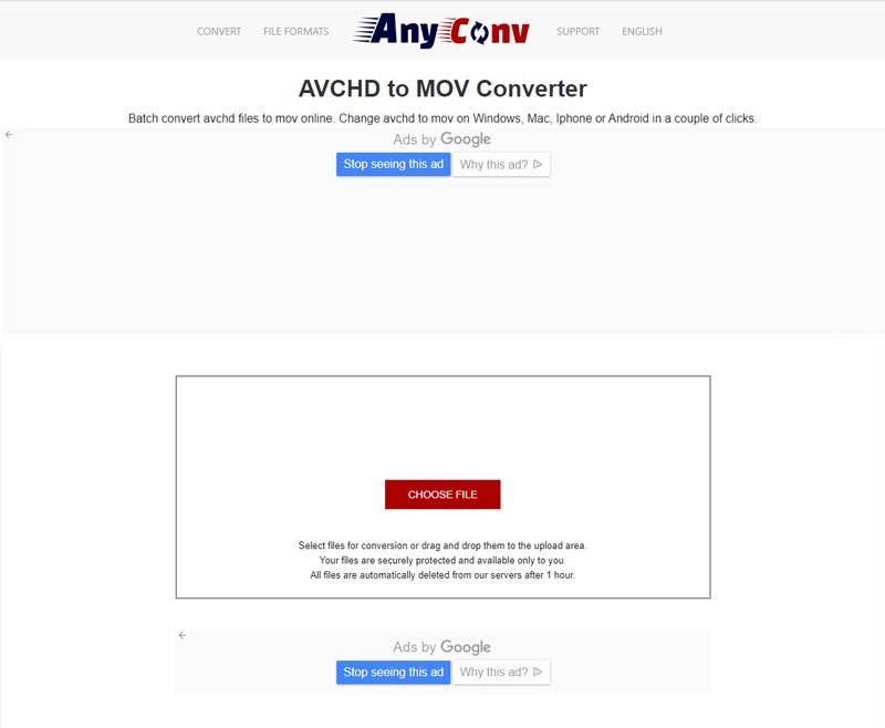 Convertidor de vídeo Anyconv