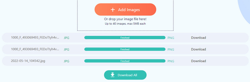 Descargar fotos convertidas