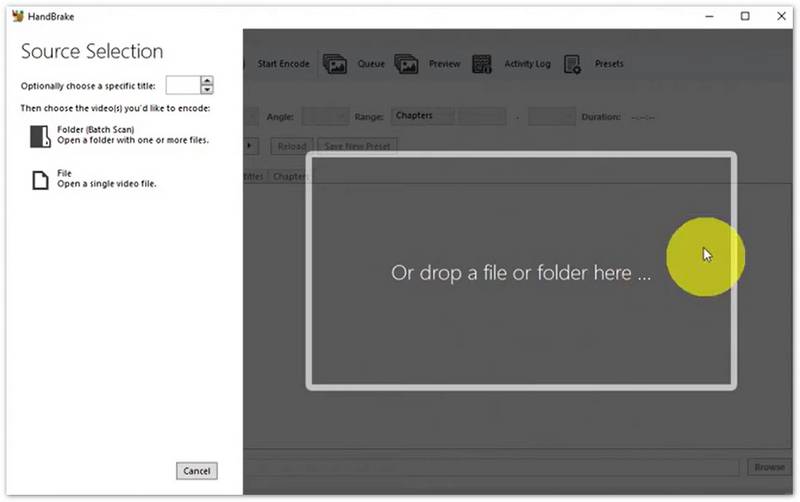 Agregar archivo MKV en Handbrake