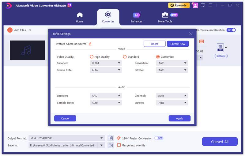 Configuración de perfil
