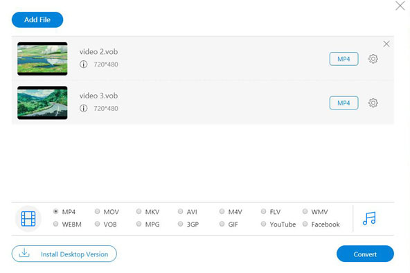 Convertir archivos VOB