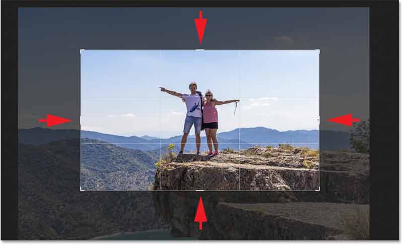 Cambiar el tamaño del borde de recorte Photoshop