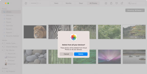 Eliminar todas las fotos en Mac