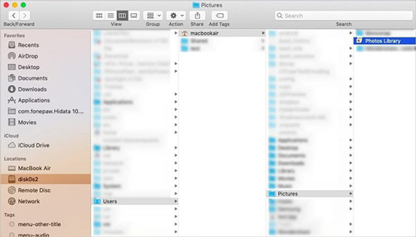 Eliminar la biblioteca de fotos en Mac