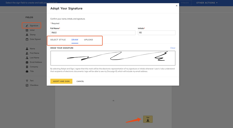 Adoptar Firma En Word Docusign