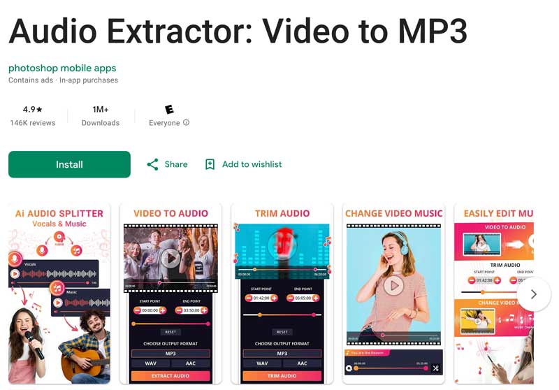 Aplicación para Android: Extractor de audio de vídeo a MP3