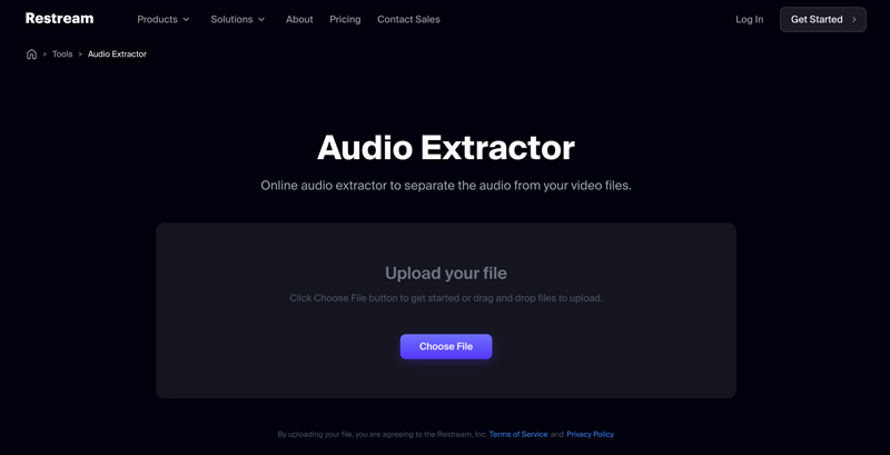 Extractor de audio Restream en línea