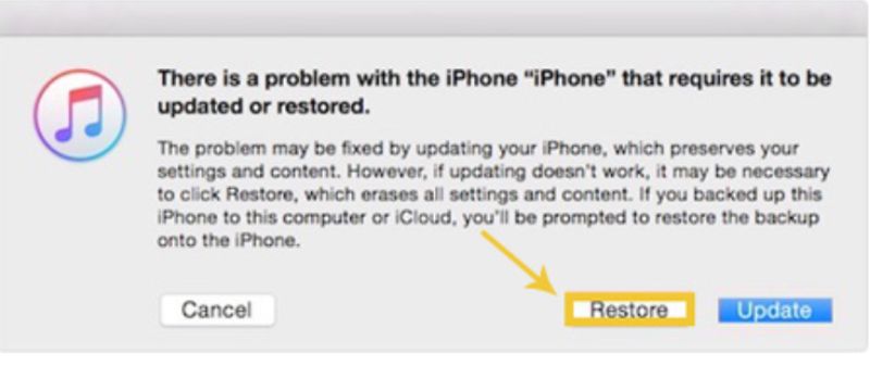 Borrar iPhone mediante recuperación