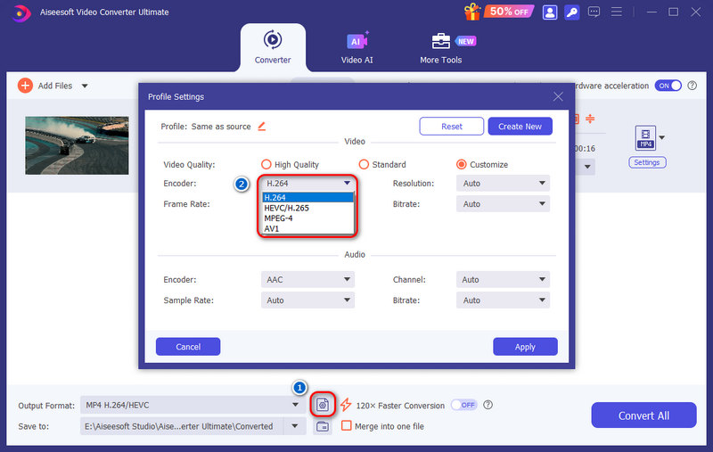 cambiar el formato del vídeo