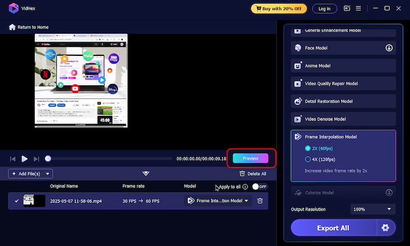 vista previa mejorada
