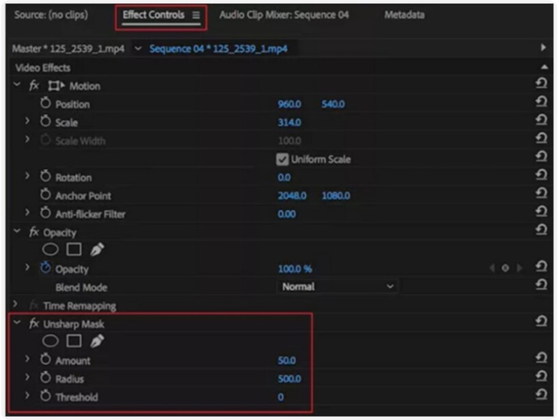 Ajustar los controles de efectos