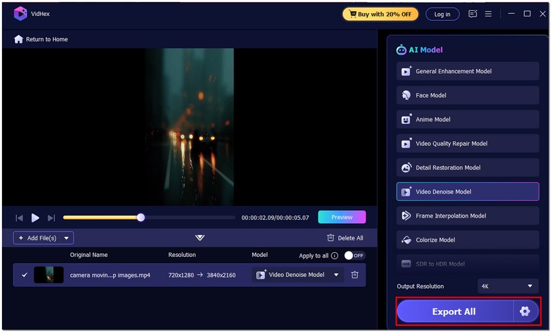 Haga clic en Exportar todo