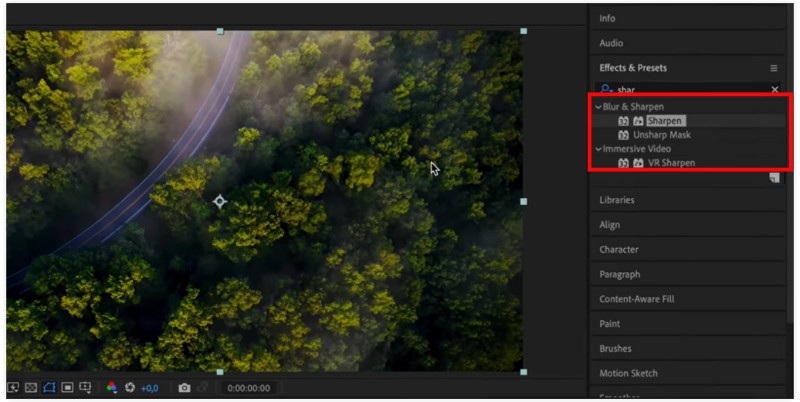 Presione la máscara de enfoque
