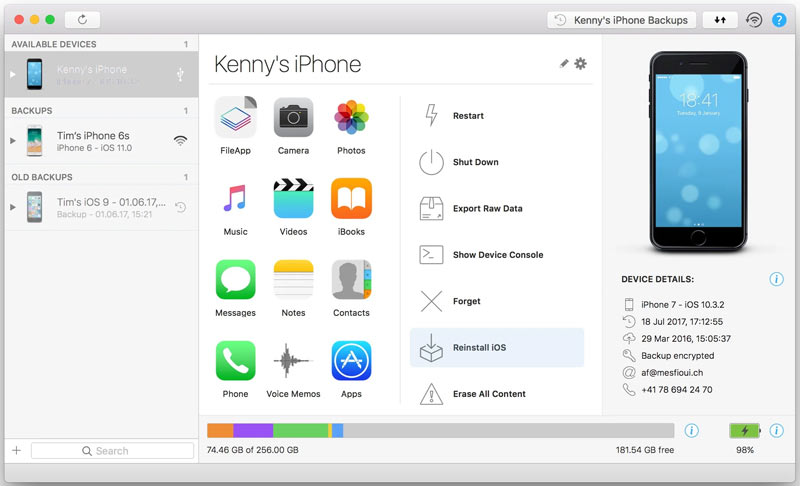 Reinstalar iOS en iPhone con Imazing Connect