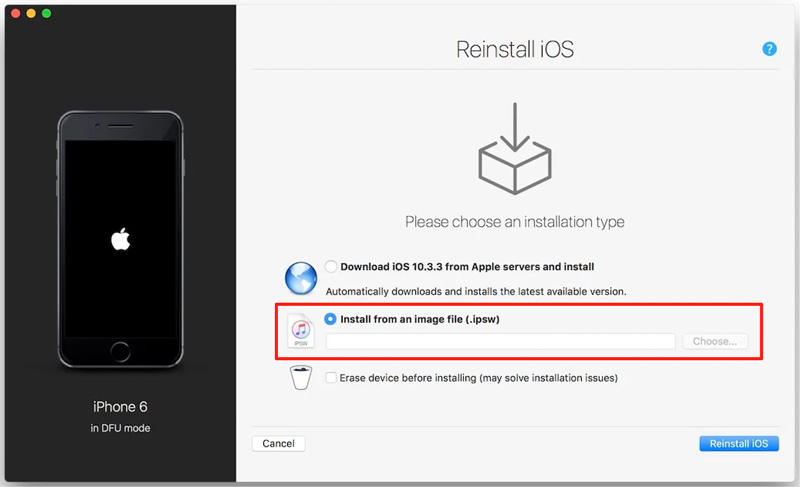 Imaginoso: Instalar archivo IPSW en iPhone sin iTunes