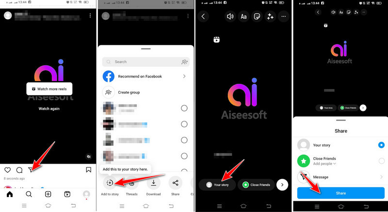 Volver a publicar carretes de IG