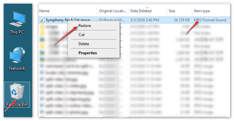 Encuentra música perdida en el contenedor de reciclaje