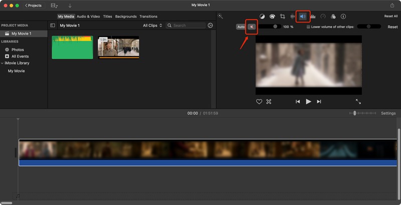 Silenciar vídeo en iMovie