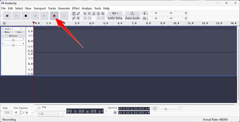 Audacity graba audio de Discord