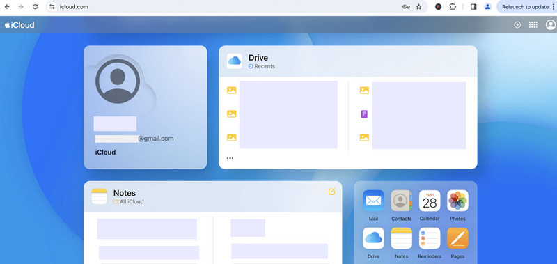 Recuperar nota eliminada en iPhone desde el sitio web de iCloud