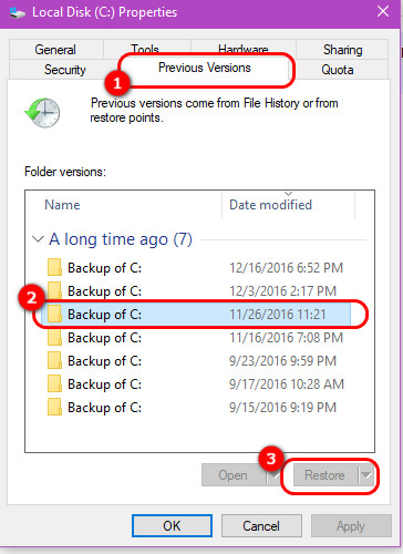 Cambiar a las versiones anteriores