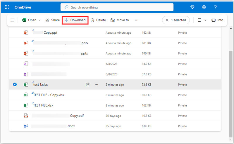 Recuperar un archivo de Excel eliminado de la copia de seguridad de OneDrive