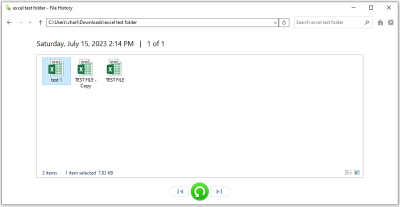 Recuperar archivos de Excel eliminados usando el historial de archivos