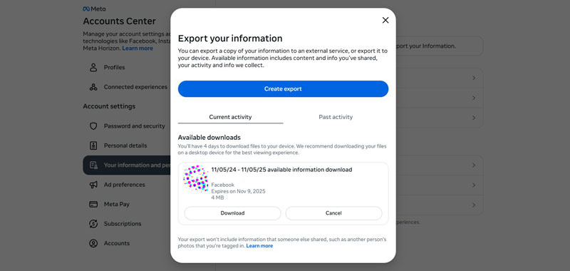 Descargar copia de seguridad