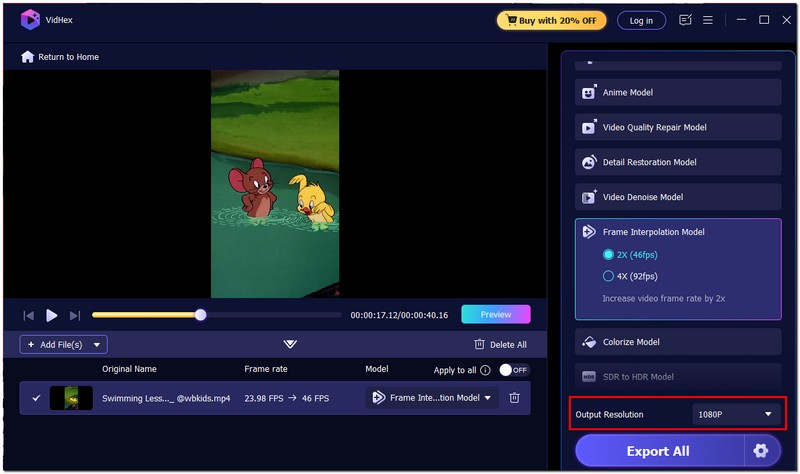 Elige una resolución