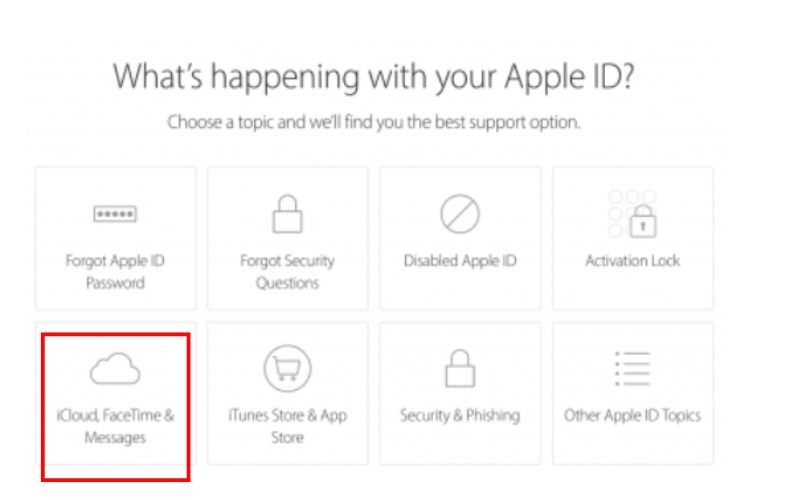 Elige FaceTime y Mensajes