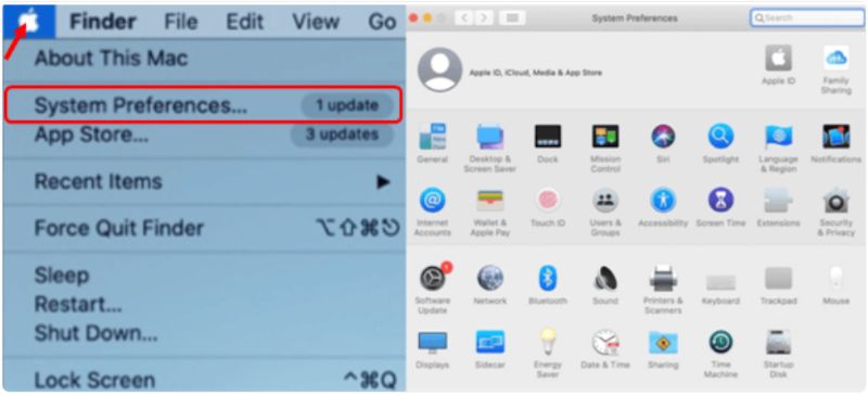 Buscar Preferencias del Sistema