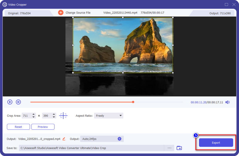 Guardar video recortado
