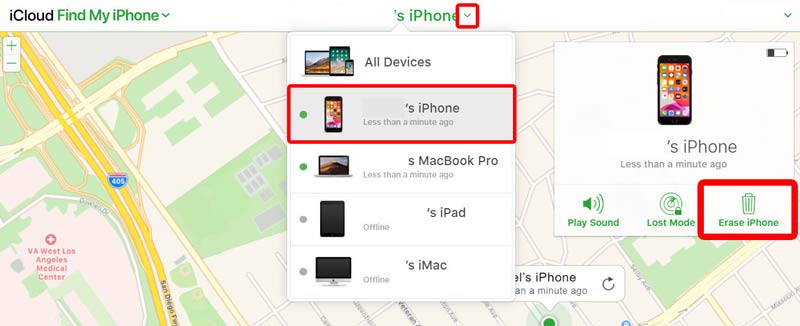 Restablecimiento de fábrica de iCloud