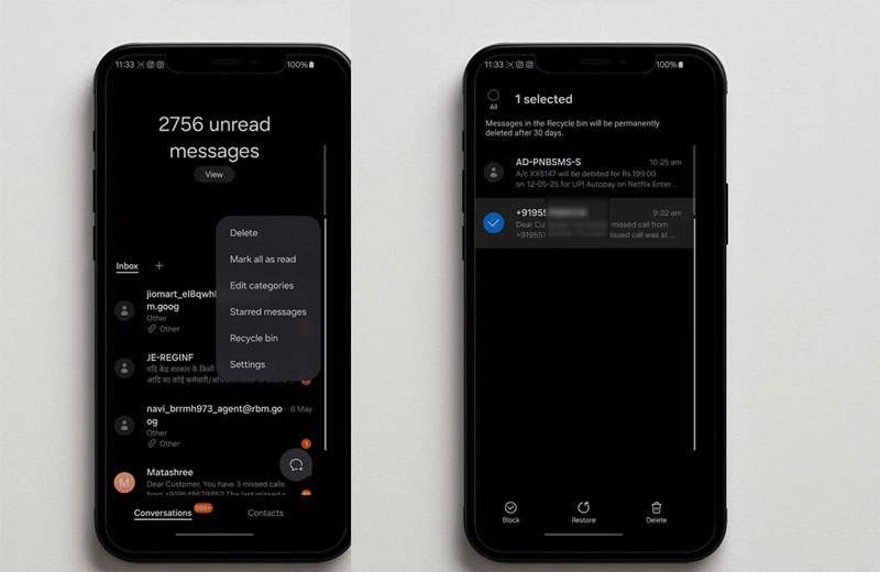 Recuperar mensaje borrado de la papelera